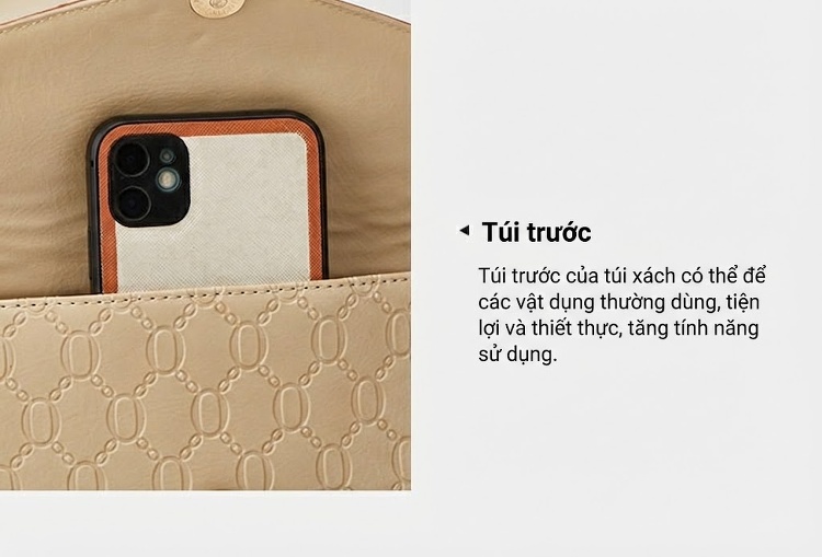 Set Túi Xách Nữ Ba Món In Chữ Dập Nổi Sức Chứa Lớn Thiết Kế Độc Đáo Màu Nâu, Đen, Xanh Navy chi tiết 19