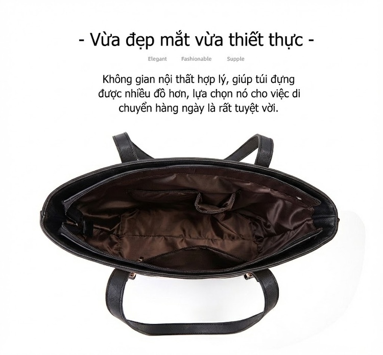 Set Túi Xách Nữ Thời Trang Đeo Vai, Túi Tote, Túi Đeo Chéo, Ví Cầm Tay Nhiều Chi Tiết Màu Hồng, Nâu, Đen, Đỏ... chi tiết 9