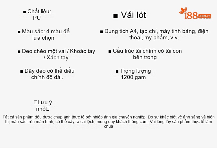 Set Túi Xách Nữ Tote Đeo Vai Thời Trang Da Mờ Gồm Túi Lớn, Túi Nhỏ, Ví Cầm Tay Màu Nâu, Đỏ, Tím, Xám... chi tiết 5