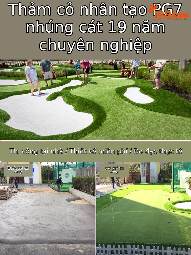 Bộ dụng cụ tập golf trên cỏ nhân tạo – thiết kế green thực hành gạt bóng, thi công tận nơi — Thi công tận nơi toàn quốc, Đơn giá 50-99 mét vuông, Đơn giá 100-199 mét vuông, Đơn giá 200-299 mét vuông
