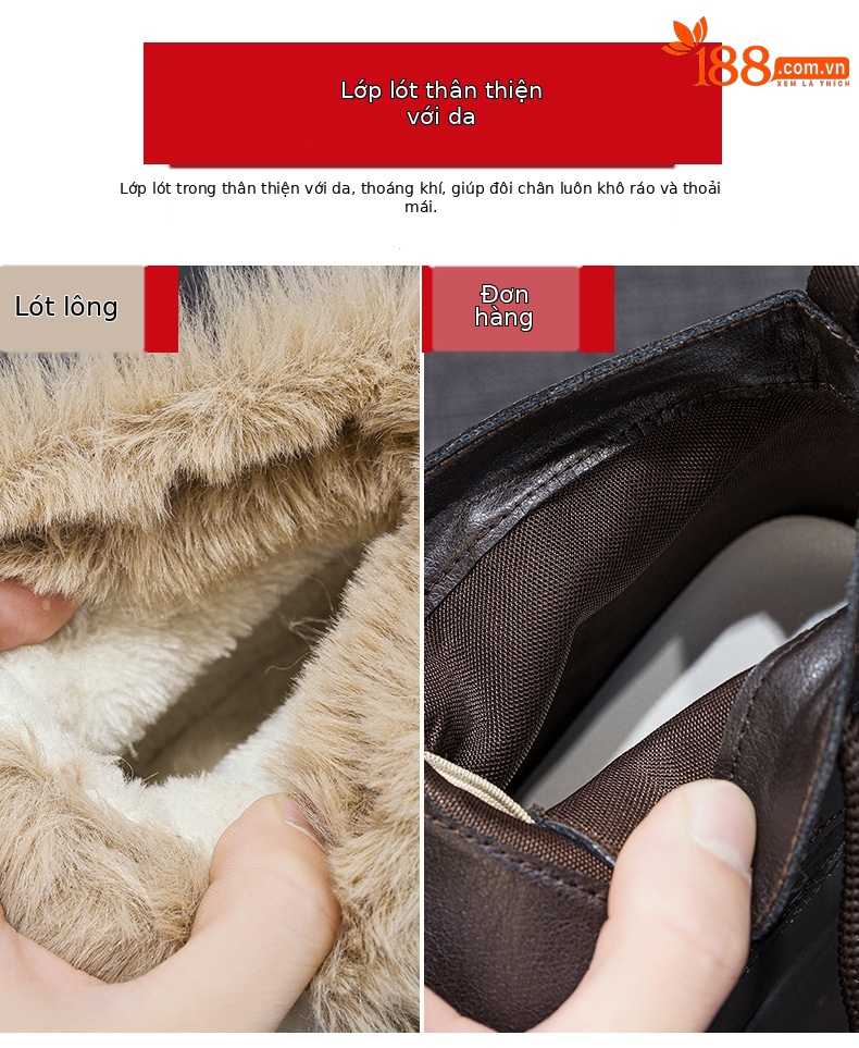 Giày sneaker nữ đế dày tăng chiều cao cổ cao lót lông mùa đông phong cách thể thao đa năng — 5012-1 lông nâu, 5012 lót trắng, 5012-1 lông trắng, 5012 lót nâu chi tiết 8