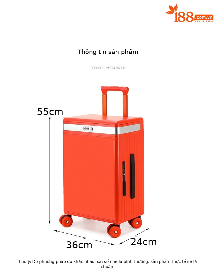 Vali trang điểm có gương, nắp mở bên hông, ngăn sâu lớn, tích hợp đèn LED điều chỉnh độ sáng, giá đỡ USB và giá đỡ điện thoại — Đêm cực đen + tay cầm đen + bánh xe đen chi tiết 16