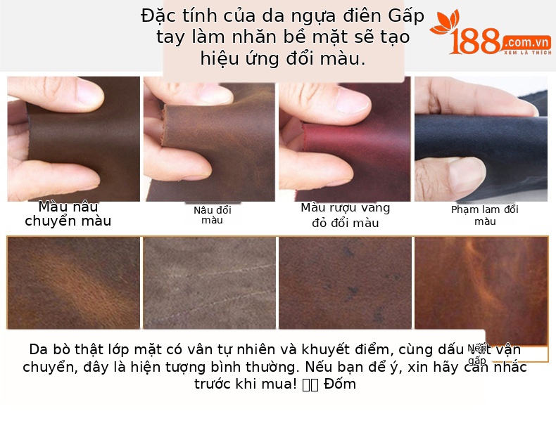 Ví da bò hộ chiếu nam phong cách cổ điển nhiều ngăn thẻ — Nâu cà phê chi tiết 7