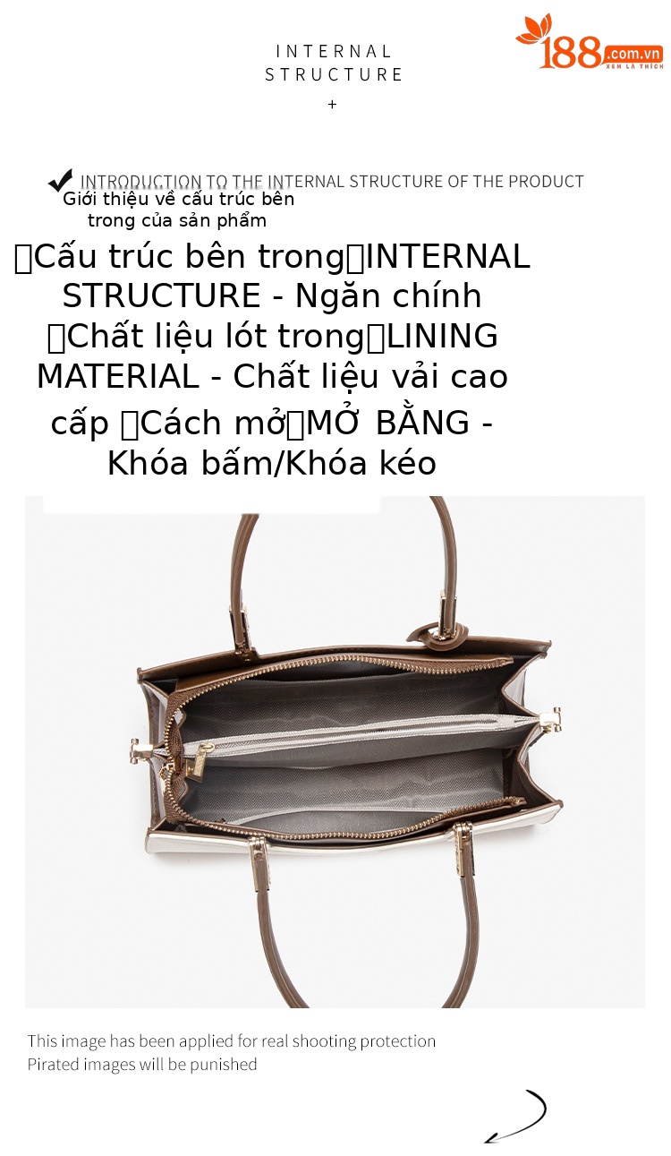 Túi tote nữ xuân hè 2026 thiết kế độc đáo cao cấp dung tích lớn đeo vai chéo chi tiết 8