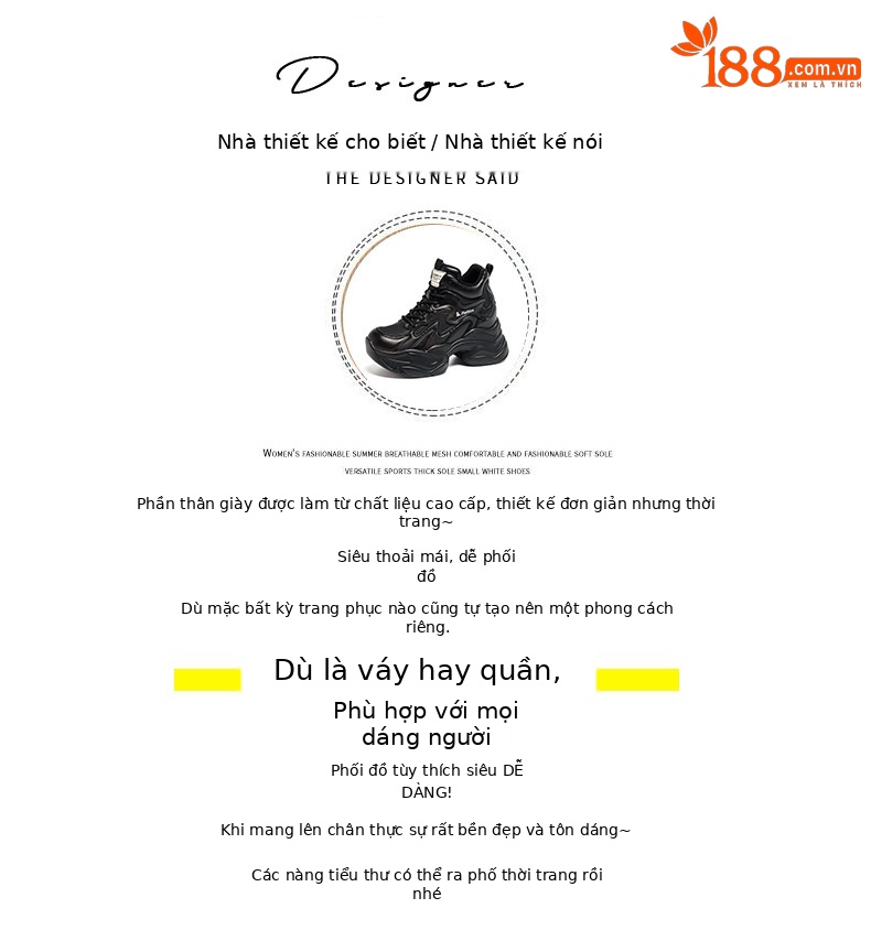 Giày sneaker nữ đế dày tăng chiều cao phong cách thể thao — Đen lót lông 5351-1, Đen lót đơn 5353, Be lót lông 5351-1, Be lót đơn 5351 chi tiết 4