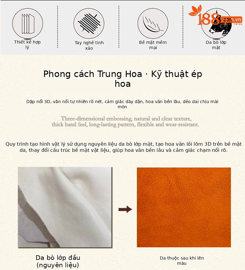 Túi tote da bò cổ điển phong cách vintage, đáy rộng, dung tích lớn, quai đeo vai — Màu xanh lá cây chi tiết 2