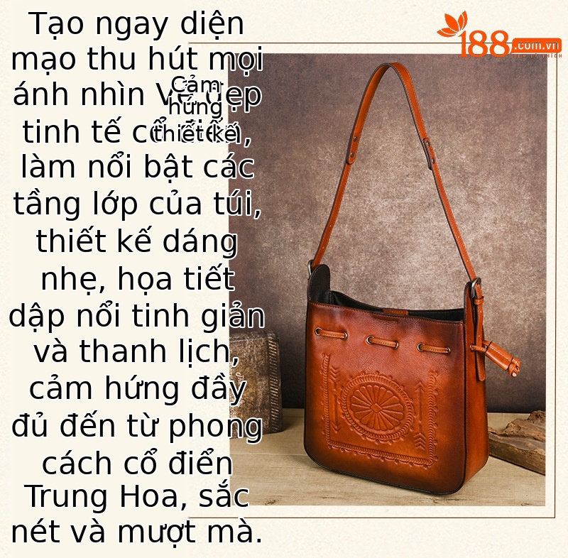 Túi tote da bò cổ điển phong cách vintage, đáy rộng, dung tích lớn, quai đeo vai — Màu xanh lá cây chi tiết 6