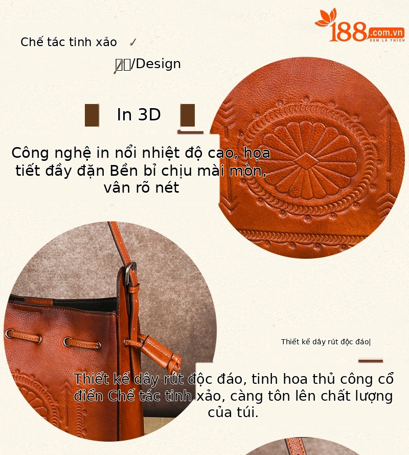 Túi tote da bò cổ điển phong cách vintage, đáy rộng, dung tích lớn, quai đeo vai — Màu xanh lá cây chi tiết 7