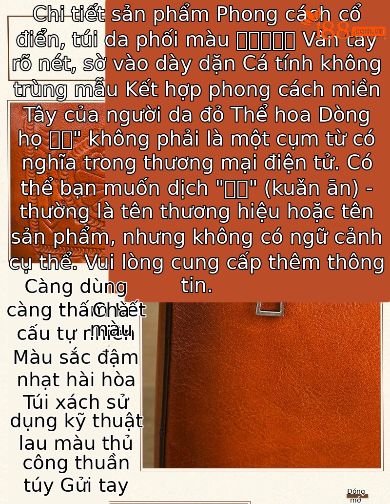 Túi tote da bò cổ điển phong cách vintage, đáy rộng, dung tích lớn, quai đeo vai — Màu xanh lá cây chi tiết 12