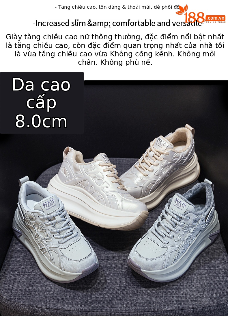 Giày sneaker nữ đế dày phong cách thể thao thời trang — M2997-1 Lông xám, M2997-1 Lông champagne, M2997 Lót đơn champagne, M2997 Lót đơn xám chi tiết 2