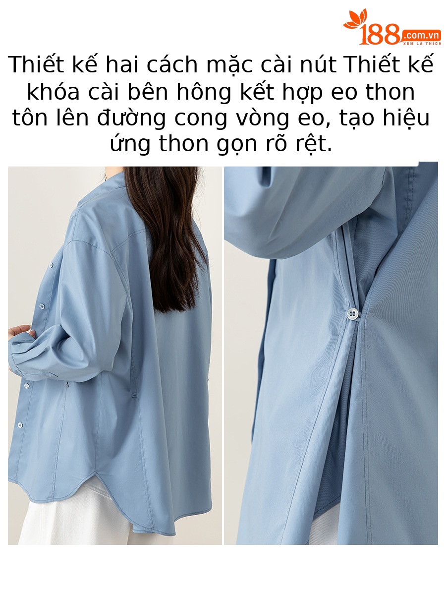 Áo sơ mi nữ dài tay công sở không nhăn, thiết kế thắt eo tôn dáng — màu sắc