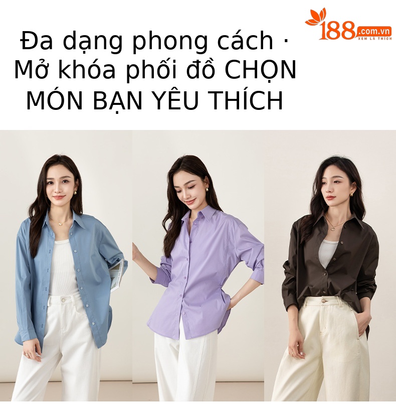 Áo sơ mi nữ dài tay công sở không nhăn, thiết kế thắt eo tôn dáng — màu sắc chi tiết 4