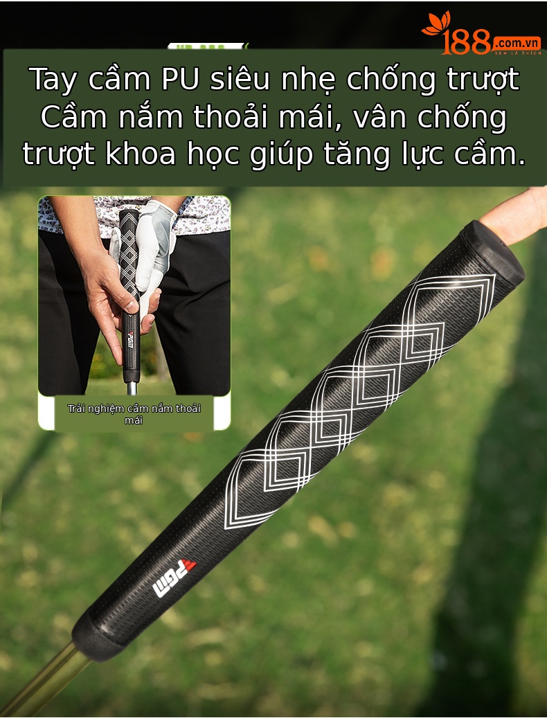 Gậy golf putter PGM đầu to nhôm rèn CNC có thước thủy đo độ dốc — Cần đẩy thước thủy【Nhôm rèn CNC chính xác/Có thể đo độ dốc/Đường ngắm mở rộng】TUG093 chi tiết 6