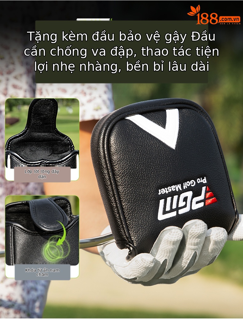 Gậy golf putter PGM đầu to nhôm rèn CNC có thước thủy đo độ dốc — Cần đẩy thước thủy【Nhôm rèn CNC chính xác/Có thể đo độ dốc/Đường ngắm mở rộng】TUG093 chi tiết 7