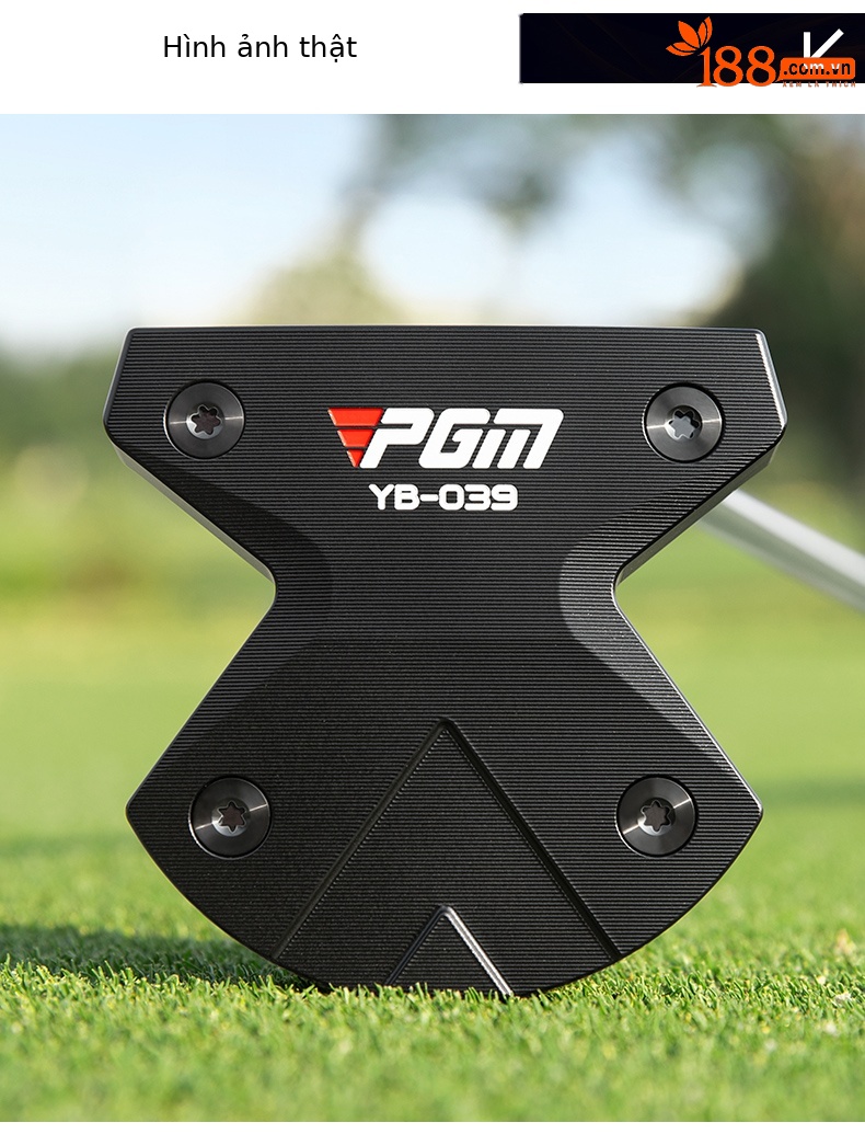 Gậy golf putter PGM đầu to nhôm rèn CNC có thước thủy đo độ dốc — Cần đẩy thước thủy【Nhôm rèn CNC chính xác/Có thể đo độ dốc/Đường ngắm mở rộng】TUG093 chi tiết 8