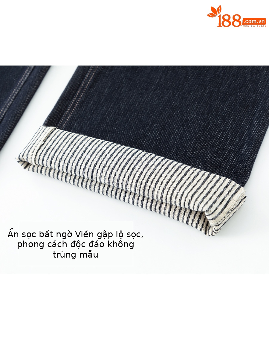 Quần jean nữ ống rộng cạp cao dáng suông vải denim xanh — Xanh da trờicolor