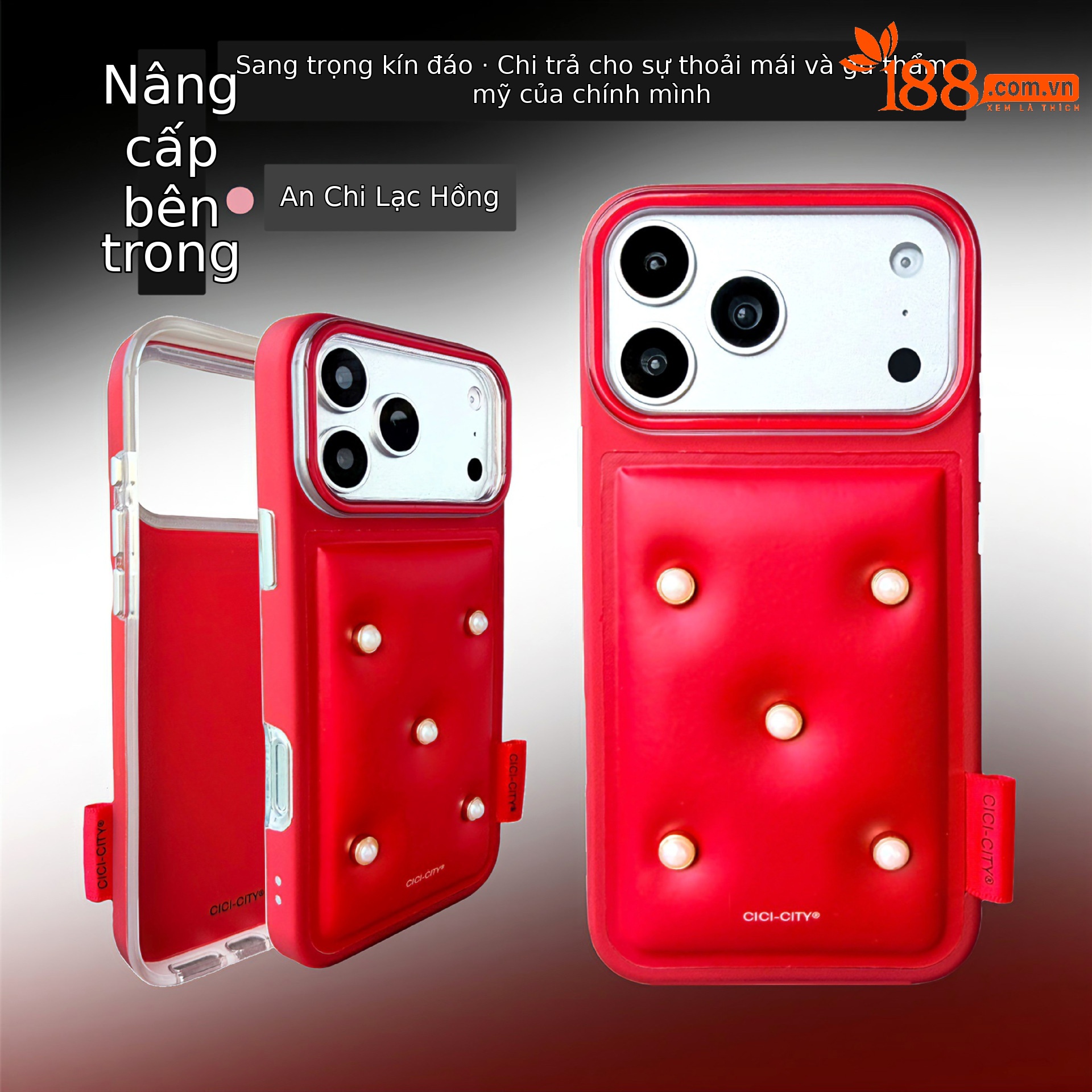 Ốp lưng iPhone da IMD vân kim loại – chống sốc, chống trầy, full viền dày — Hồng đào yêu, Cam tinh vũ, Nâu mocha, Xanh lam thiên tĩnh chi tiết 7