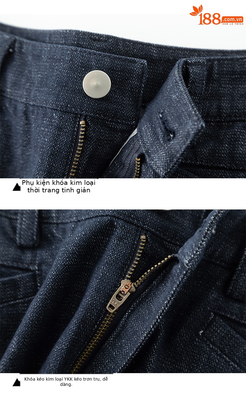 Áo vest gile denim không tay nữ kèm chân váy bút chì phối bộ — Mã màu xanh dương - AC66031 chi tiết 17