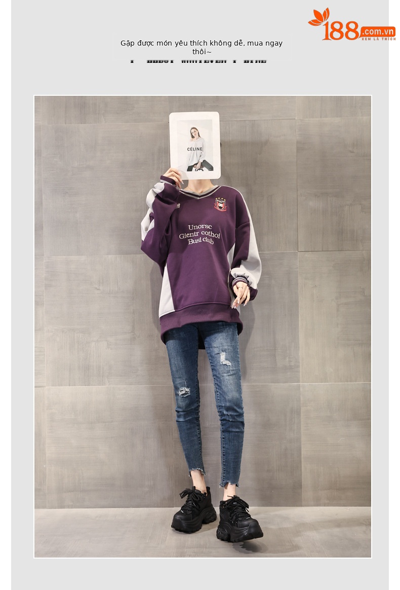 Giày sneaker nữ đế dày tăng chiều cao đính đá pha lê phong cách thể thao — màu đen chi tiết 6