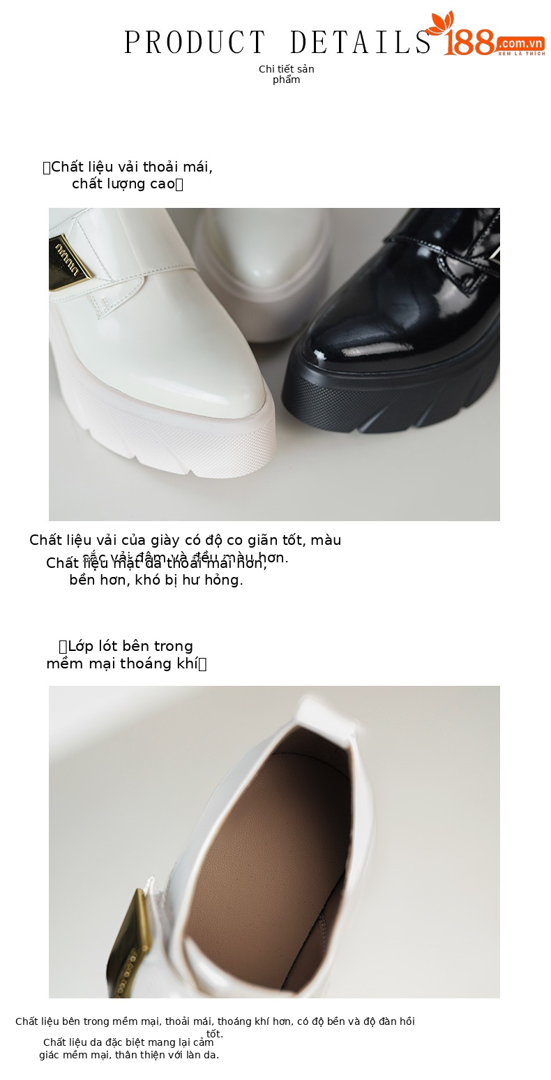 Giày lười nữ đế platform 10 cm mũi nhọn dây xỏ — màu đen chi tiết 6