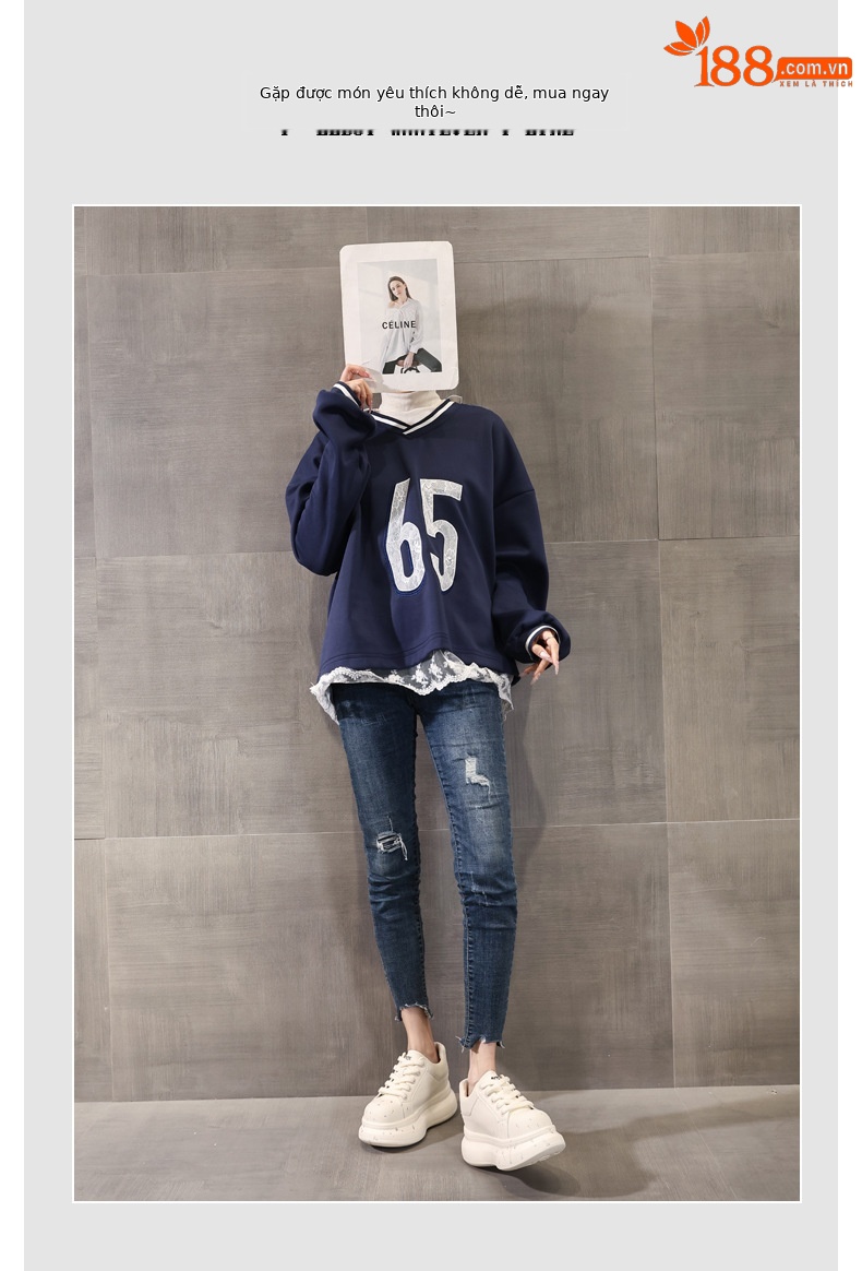Giày sneaker nữ đế dày tăng chiều cao phong cách graffiti trắng hồng — Trắng hồng chi tiết 6