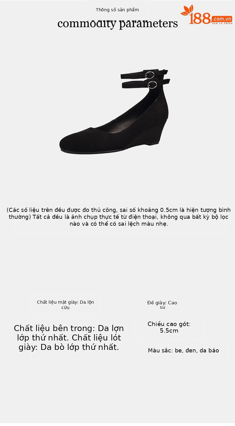 Giày Mary Jane nữ quai ngang mũi tròn họa tiết da báo, gót xuồng cao 5 cm — Trang chủ chi tiết 3