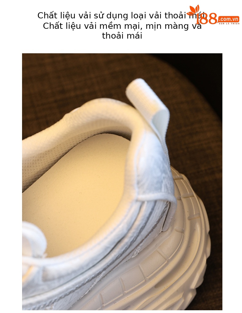Giày sneaker nữ chunky đế dày tăng chiều cao phong cách thể thao — màu hồng chi tiết 7