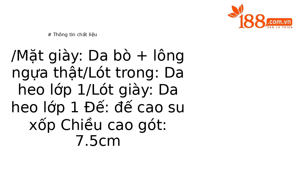 Giày loafer nữ đế xuồng platform da lông ngựa gót 7.5 cm — màu đen, màu mơ chi tiết 3