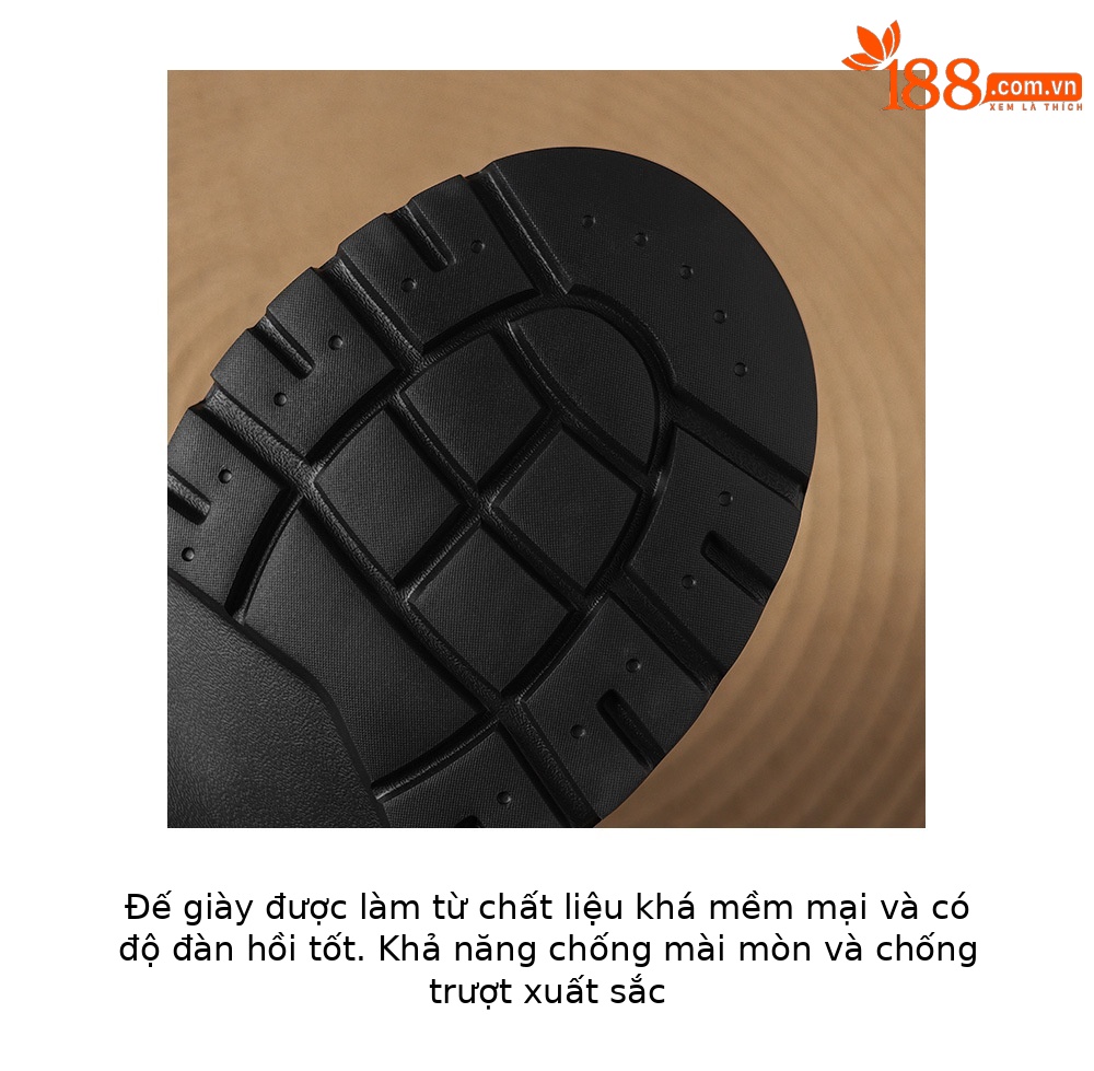 Giày lười nữ da cừu đế dày tăng chiều cao form mũi vuông — màu đen chi tiết 8