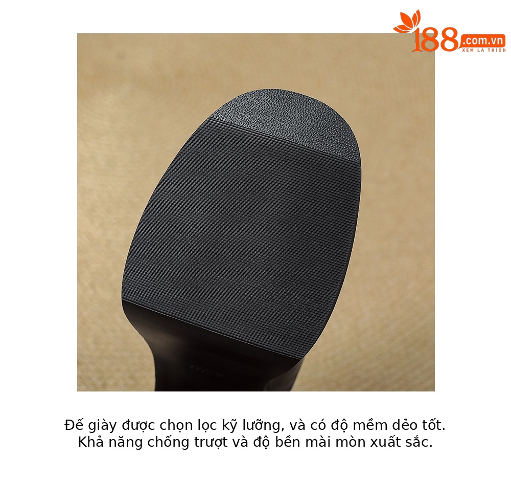 Giày cao gót nữ gót vuông 10cm phong cách Anh quốc buộc dây — màu nâu chi tiết 21