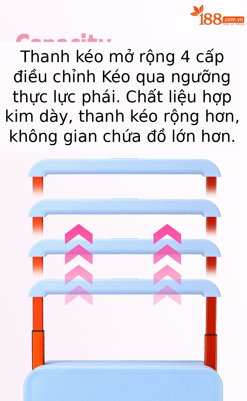 Vali nhựa PC 20 inch bánh xe xoay 360 độ mở trước, thiết kế đẹp, chứa được laptop — Injection Molding PC Double vách ngăn với túi lưới màu cam chi tiết 18