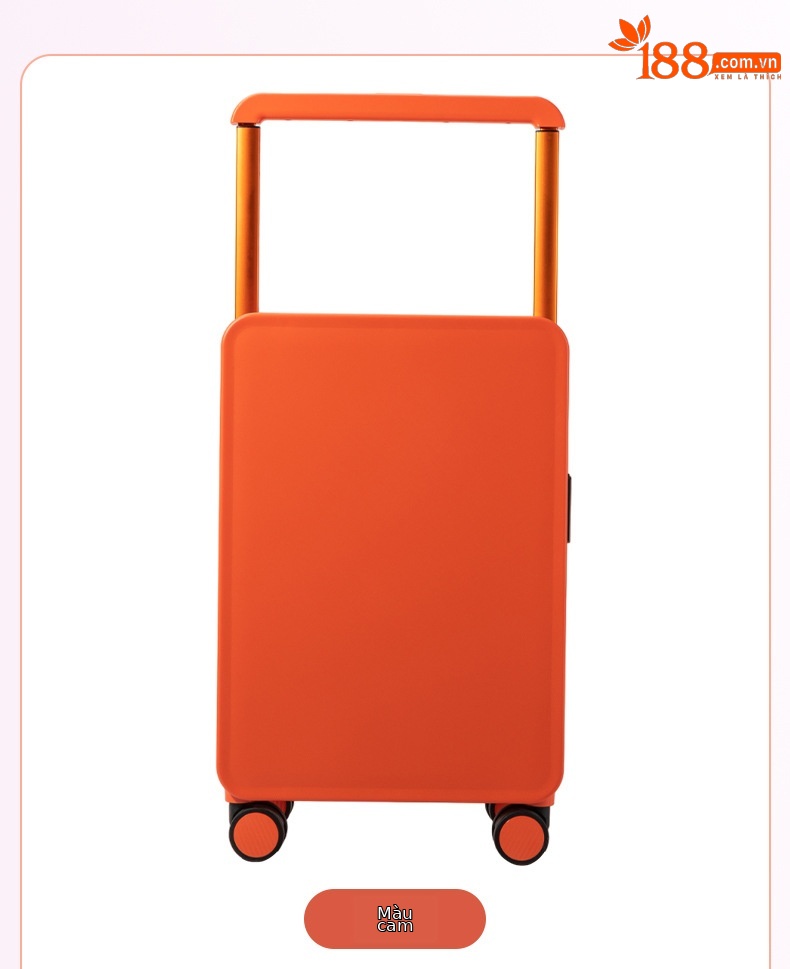 Vali nhựa PC 20 inch bánh xe xoay 360 độ mở trước, thiết kế đẹp, chứa được laptop — Injection Molding PC Double vách ngăn với túi lưới màu cam chi tiết 32