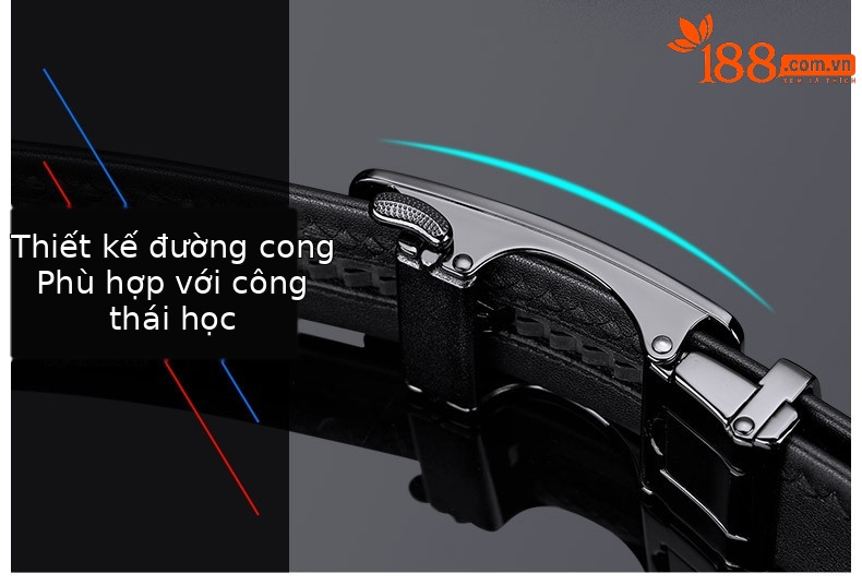 Thắt lưng nam da bò cao cấp khóa tự động phong cách Hàn Quốc — 120cm, 130cm, 110cm, 125cm chi tiết 9