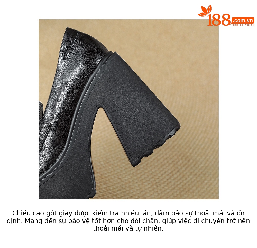 Giày loafer nữ đế dày da cừu non phong cách JK — màu nâu chi tiết 20
