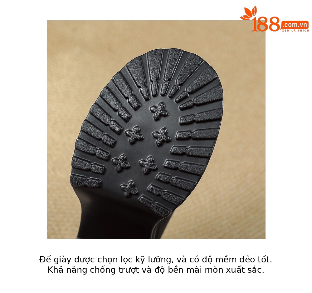 Giày loafer nữ đế dày da cừu non phong cách JK — màu nâu chi tiết 21
