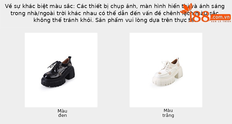Giày cao gót nữ gót vuông ổn định, mũi tròn, quai dây buộc, họa tiết hoa sơn trà, đế dày tăng chiều cao — màu đen, màu trắng ngà chi tiết 2