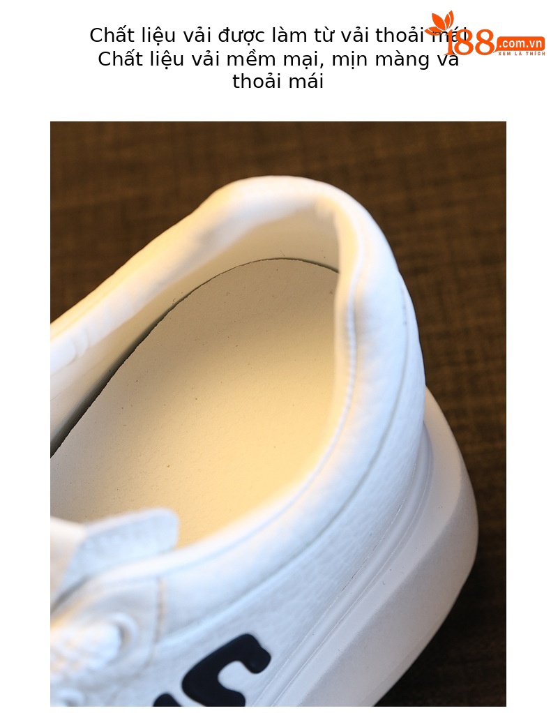 Giày sneaker nữ đế dày tăng chiều cao phong cách thời trang đa năng — màu trắng chi tiết 6