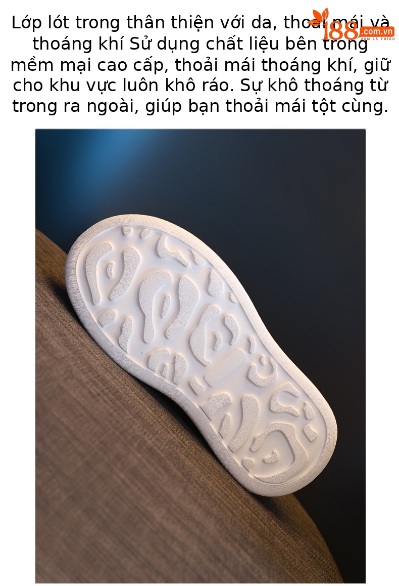 Giày sneaker nữ đế dày tăng chiều cao phong cách thời trang đa năng — màu trắng chi tiết 7
