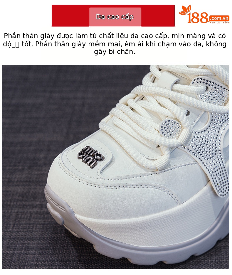 Giày sneaker nữ đế dày phong cách thể thao tăng chiều cao — 5008 lót đơn trắng, 5008 lót đơn xám, 5008-1 lót lông trắng, 5008-1 lót lông xám chi tiết 6