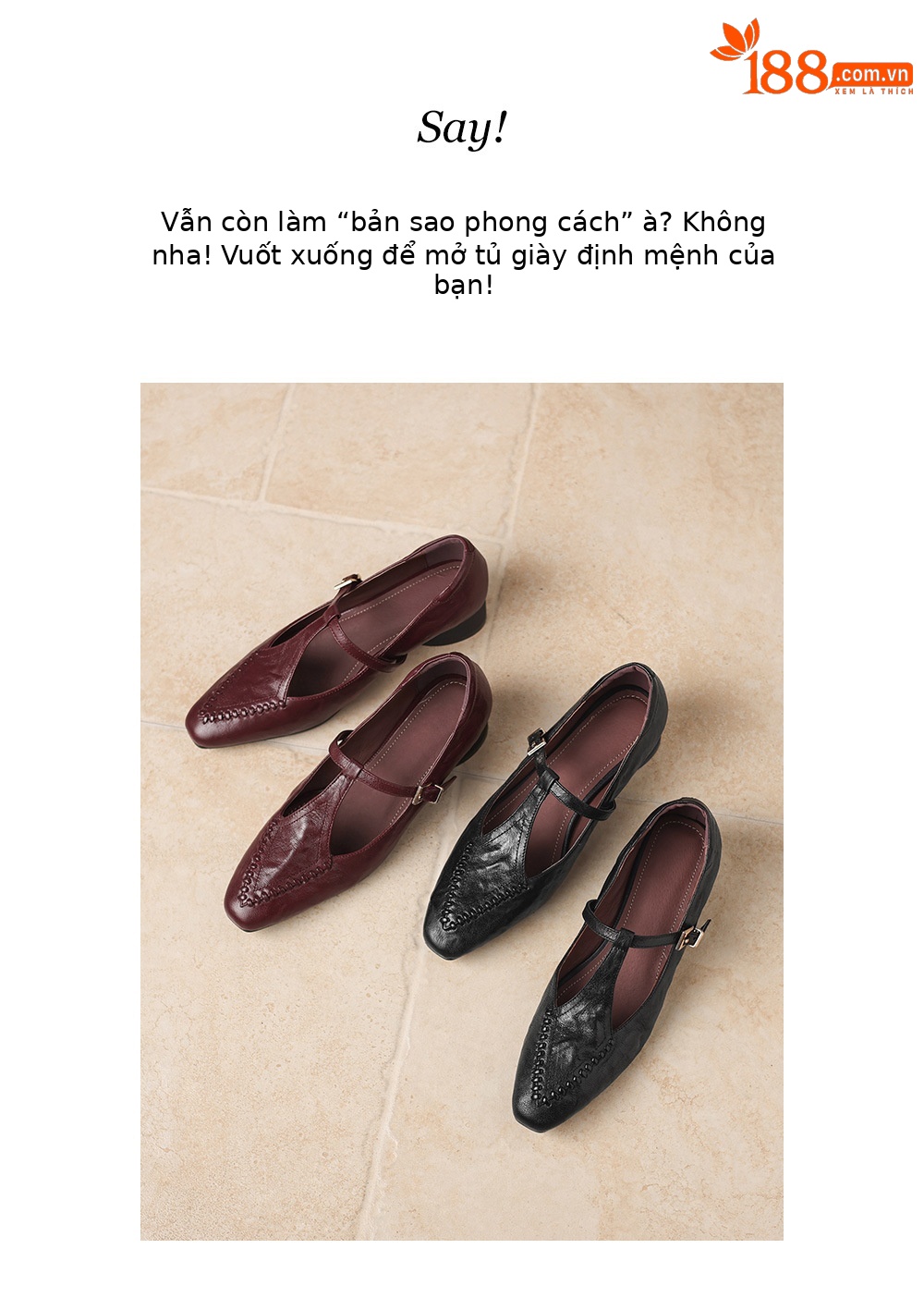 Giày Mary Jane nữ mũi vuông cổ điển quai ngang khóa — đen chi tiết 3