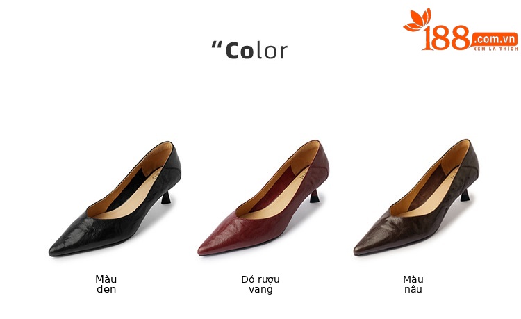 Giày cao gót nữ mũi nhọn da cừu, gót 5 cm, phong cách Hàn Quốc đơn giản — màu nâu chi tiết 5