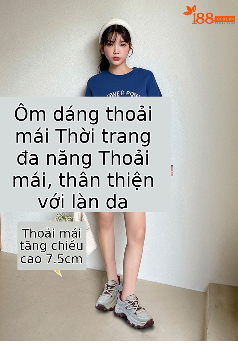 Giày sneaker nữ chunky đế dày phối đá pha lê, tăng chiều cao, siêu nhẹ, thể thao thời trang — 5022-1 đỏ lót lông, 5022 đỏ một lớp chi tiết 1
