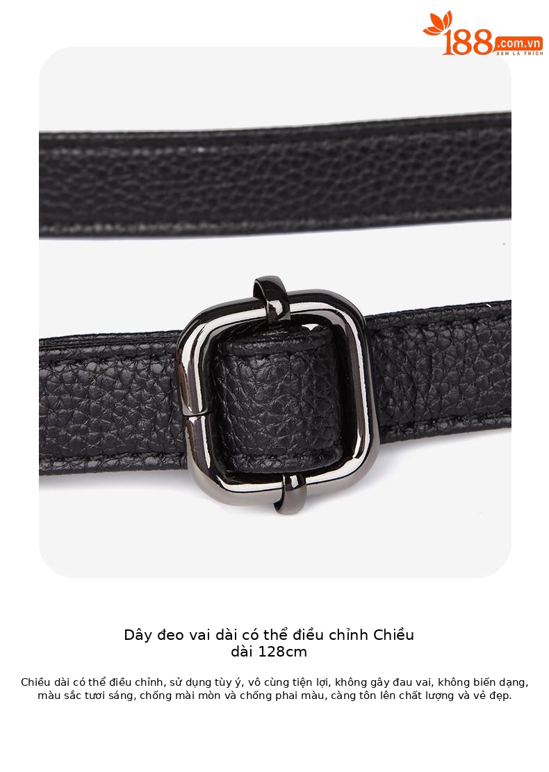 Túi đeo chéo nữ da thật phong cách thời trang cao cấp, kiểu dáng nhỏ gọn — Lớn gạo trắng chi tiết 15