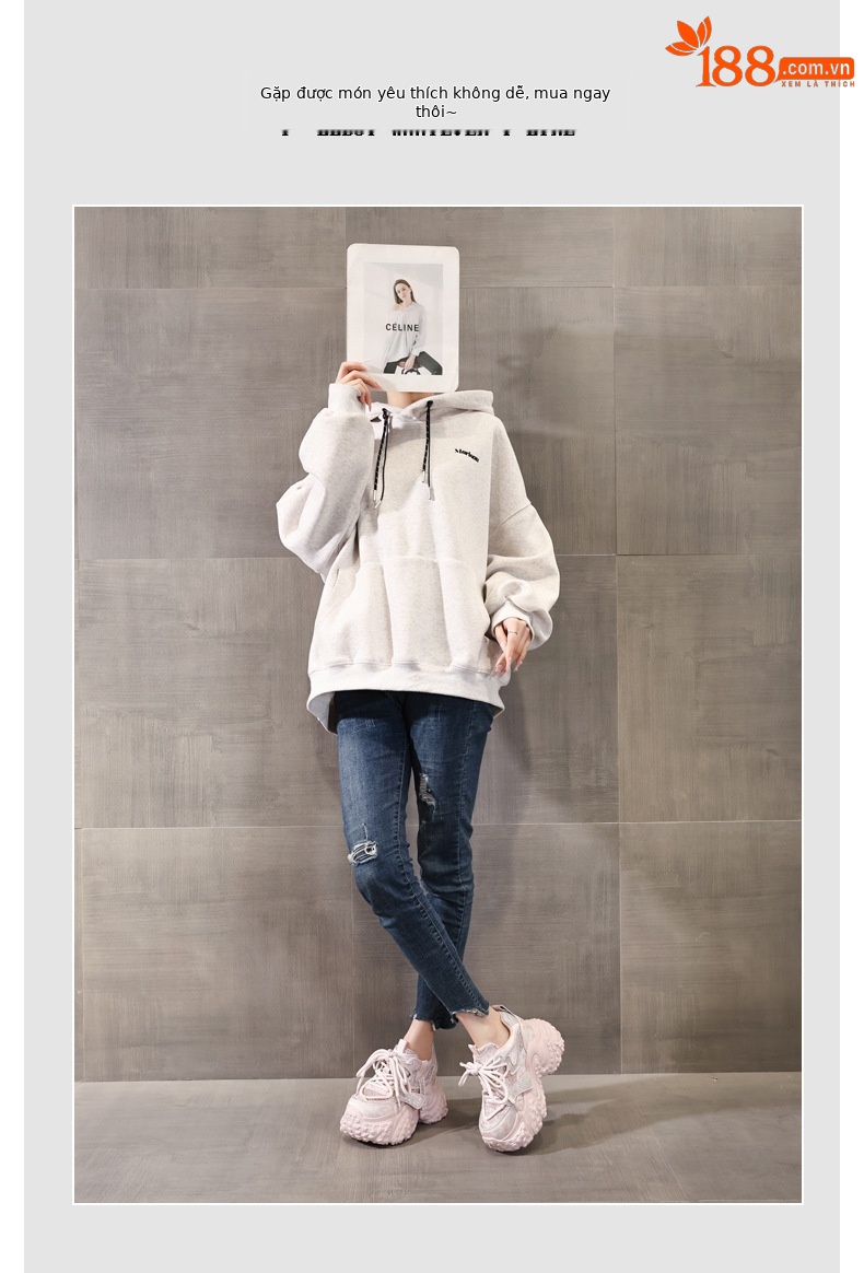 Giày sneaker nữ đế dày tăng chiều cao, lưới thoáng khí, phong cách thể thao — màu hồng chi tiết 5