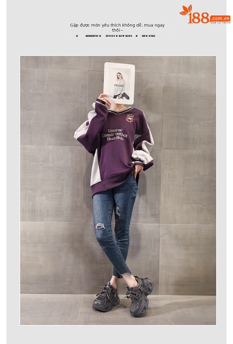 Giày sneaker nữ chunky đế dày tăng chiều cao, đính đá rhinestone, phong cách thể thao — Màu súng chi tiết 6