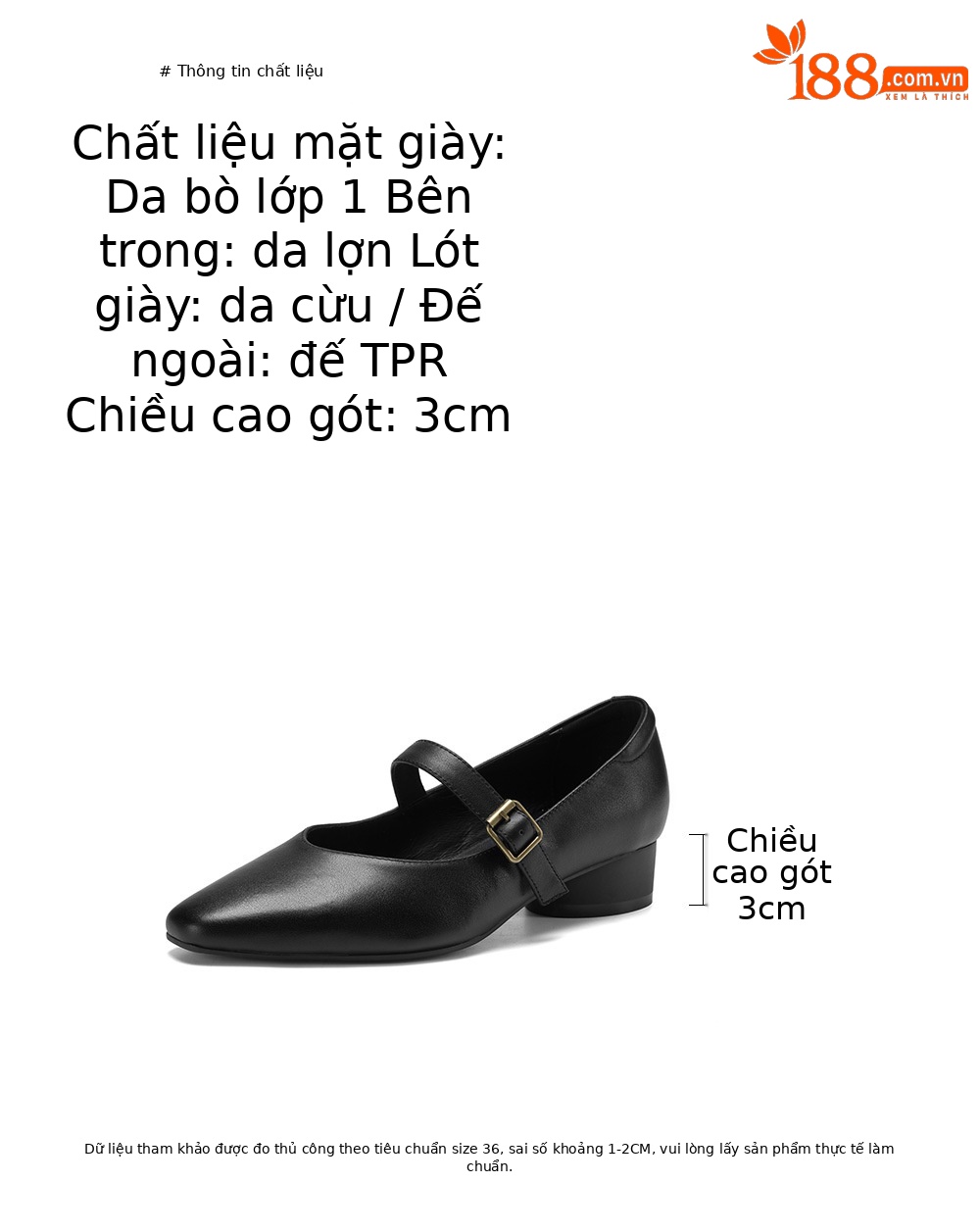 Giày Mary Jane nữ quai ngang khóa cài đế bệt phong cách học sinh — đen chi tiết 4