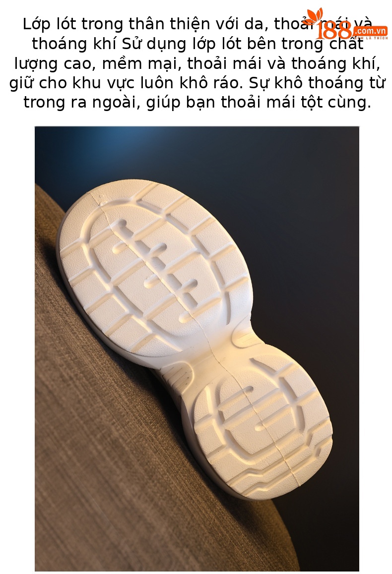 Giày lười nữ đế tăng chiều cao phong cách Hàn Quốc mũi vuông — màu be chi tiết 8