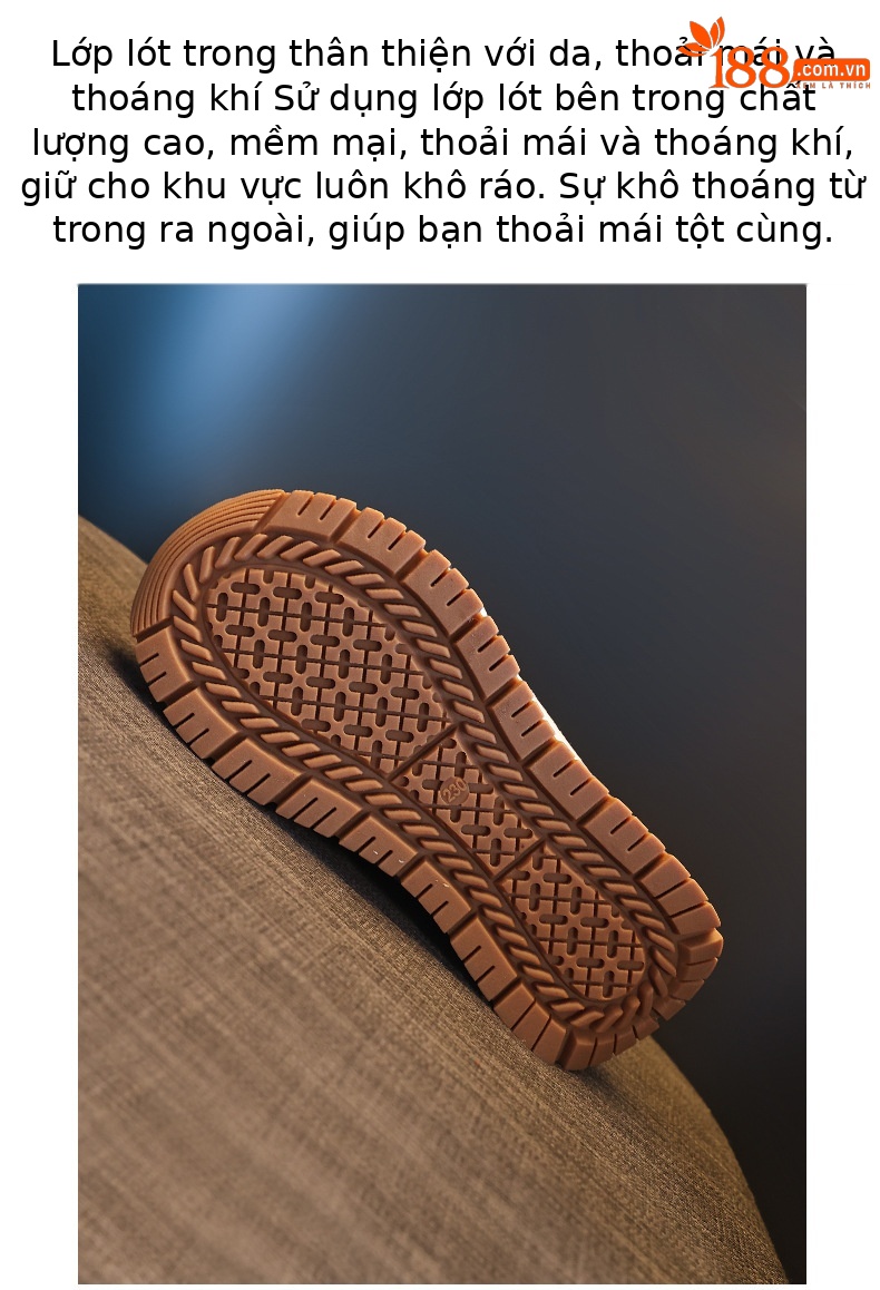 Giày sneaker nữ đế dày tăng chiều cao phong cách thể thao — màu be chi tiết 9