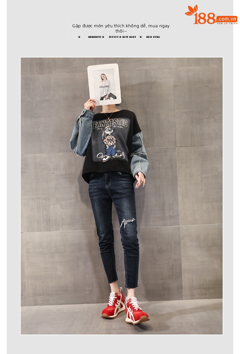 Giày sneaker nữ đế dày tăng chiều cao phong cách Token Forrest đế mềm — màu be chi tiết 5