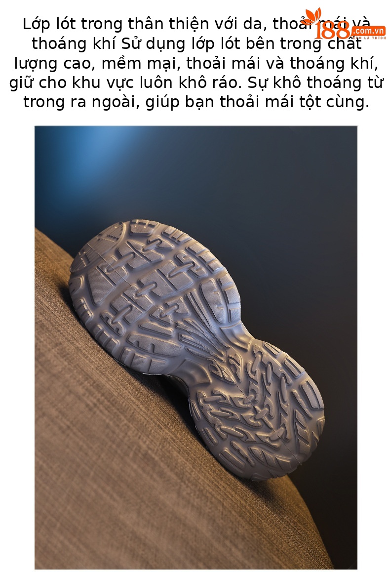 Giày sneaker nữ chunky đế dày lưới thoáng khí, tăng chiều cao — Xám đen chi tiết 9